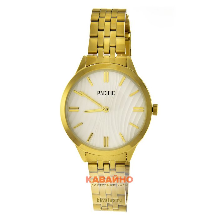 Pacific X6153-1 корп-золот циф-бел браслет купить в часовом интернет-магазине