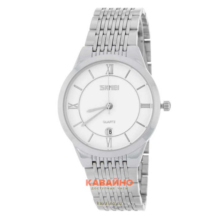 Skmei 9139WTSI-B white/silver gent купить в часовом интернет-магазине