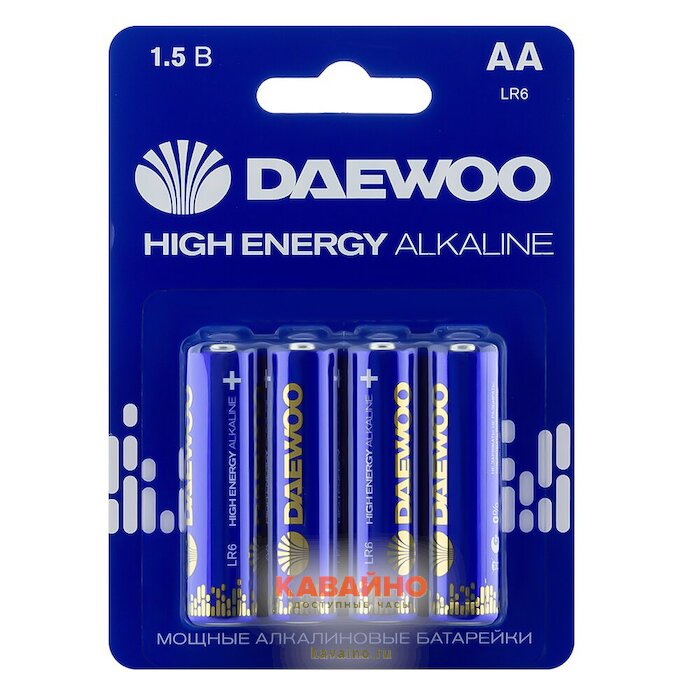 DAEWOO LR6 HIGH ENERGY Alkaline BL-4 (алкалин. эл. питания) купить в часовом интернет-магазине