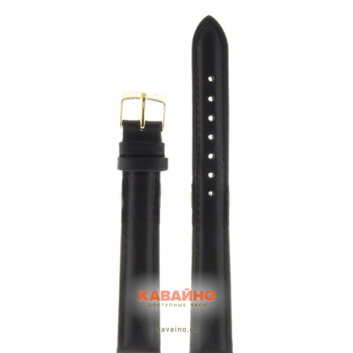 Modeno 16 мм чер c золотой застёжкой G001 купить в часовом интернет-магазине