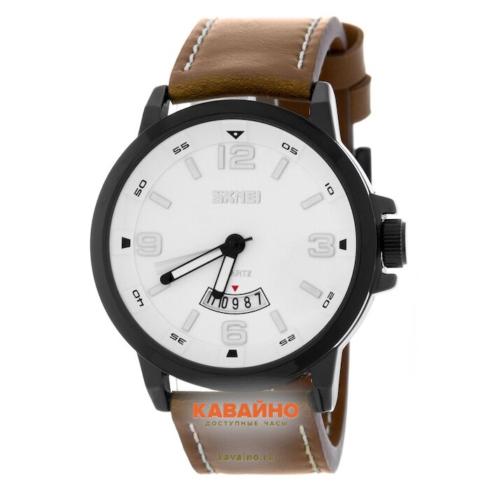 Skmei 9115WTBN white/brown купить в часовом интернет-магазине