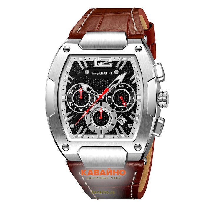 Skmei 9357SIBN silver/brown купить в часовом интернет-магазине
