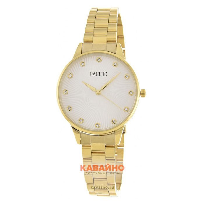Pacific X6100-1 корп-золот циф-бел браслет купить в часовом интернет-магазине