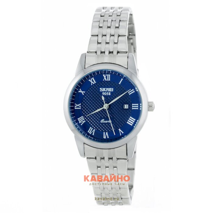 Skmei 9058SBU-S blue(lady) stainless steel купить в часовом интернет-магазине