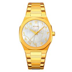 Skmei 9391GDWT gold/white