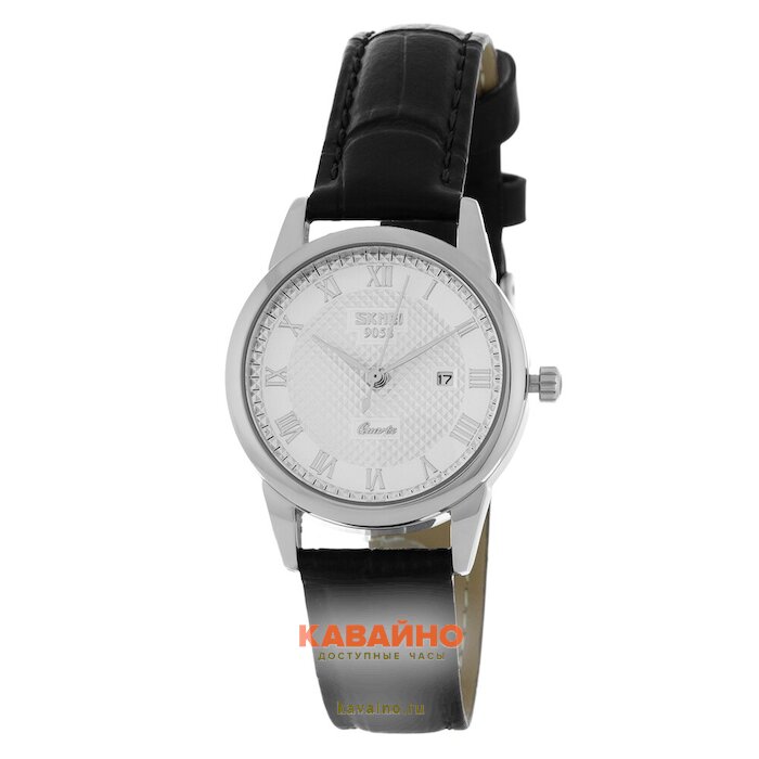Skmei 9058LSIWTBK-S black band white dail lady (фото 2)