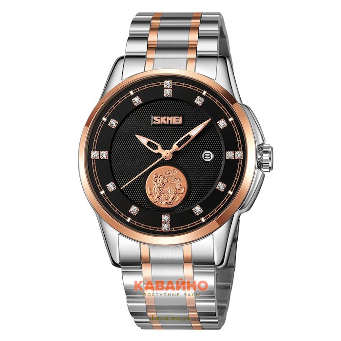 Skmei 9321TRGBK silver/rose gold-black купить в часовом интернет-магазине