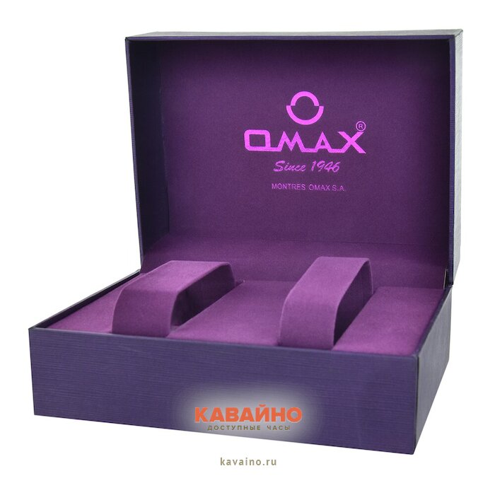 Коробочка для парных часов Omax фиолет купить в часовом интернет-магазине