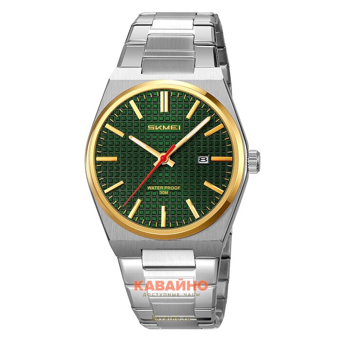 Skmei 9396TGDGN silver/gold-green купить в часовом интернет-магазине