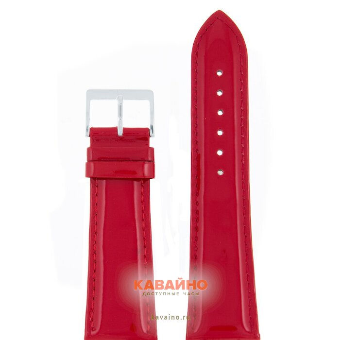 Nagata 24 мм красный лак с серебряной застёжкой купить в часовом интернет-магазине