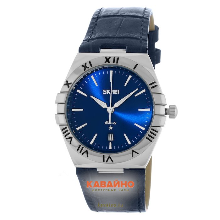 Skmei 9257LBU-B blue-leather (man) (фото 2)