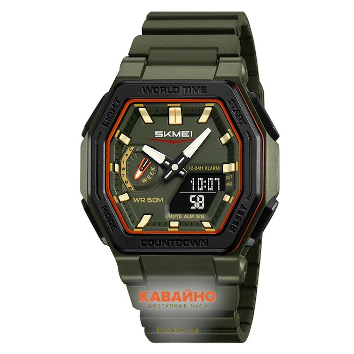 Skmei 2438AG army green купить в часовом интернет-магазине