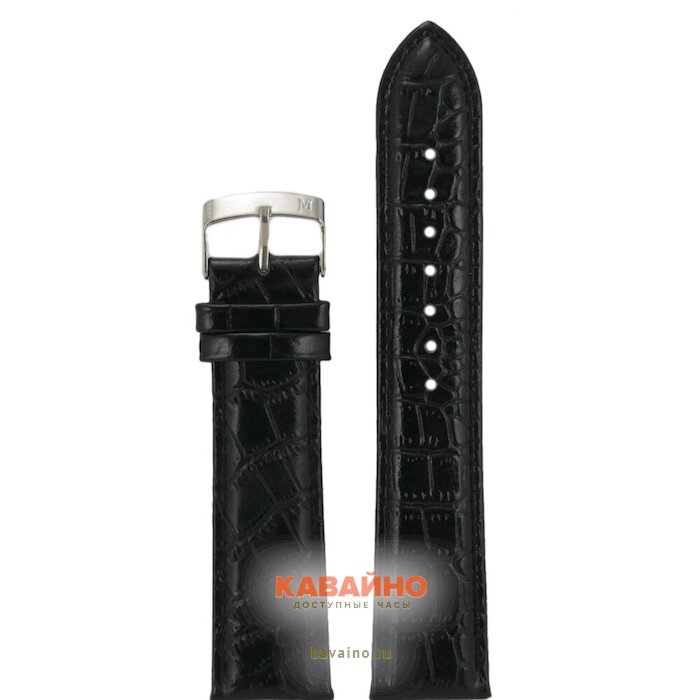 Modeno 22 мм чер croco с серебряной застежкой A001 купить в часовом интернет-магазине