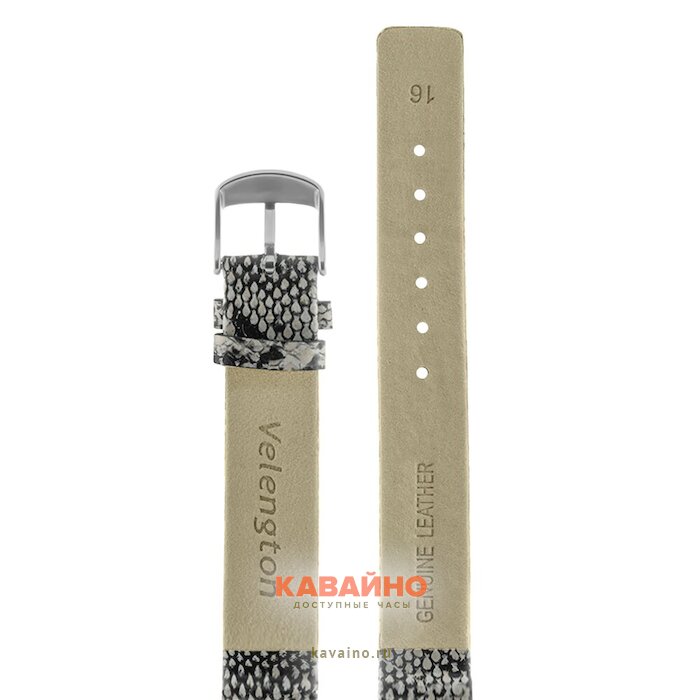 Velengton 16 чер-беж змея с серебр заст (фото 2)