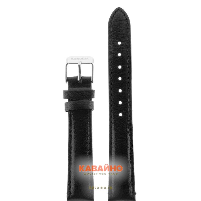 MAKNAMARA 16 мм чер гладкий сер заст MP-16015 купить в часовом интернет-магазине
