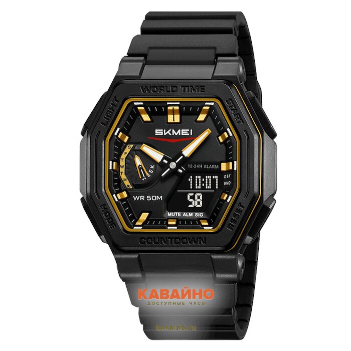 Skmei 2438BKGD black/gold купить в часовом интернет-магазине