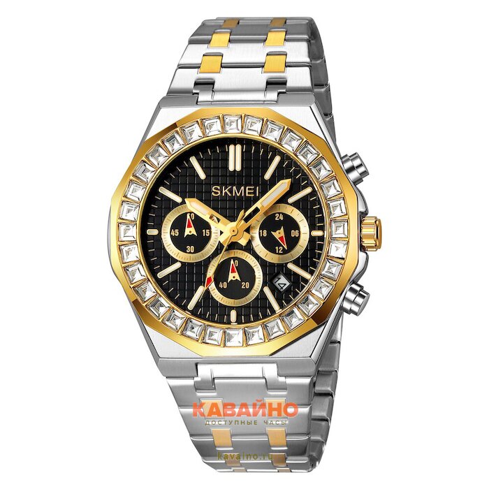 Skmei 2380TGDBK silver gold/black (фото 2)