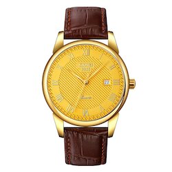 Skmei 9058LGDGDBN-B gold case brown band gold dail (men)