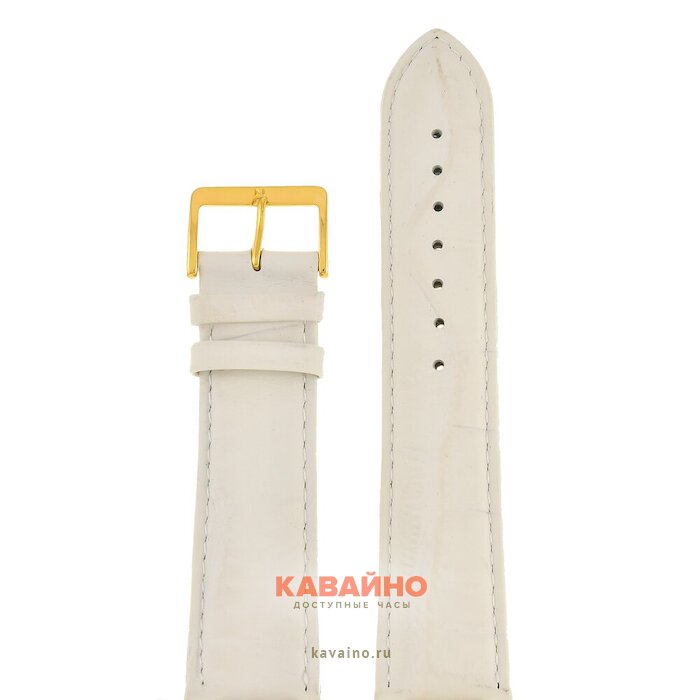 Nagata 22 мм бел croco с золотой застёжкой купить в часовом интернет-магазине