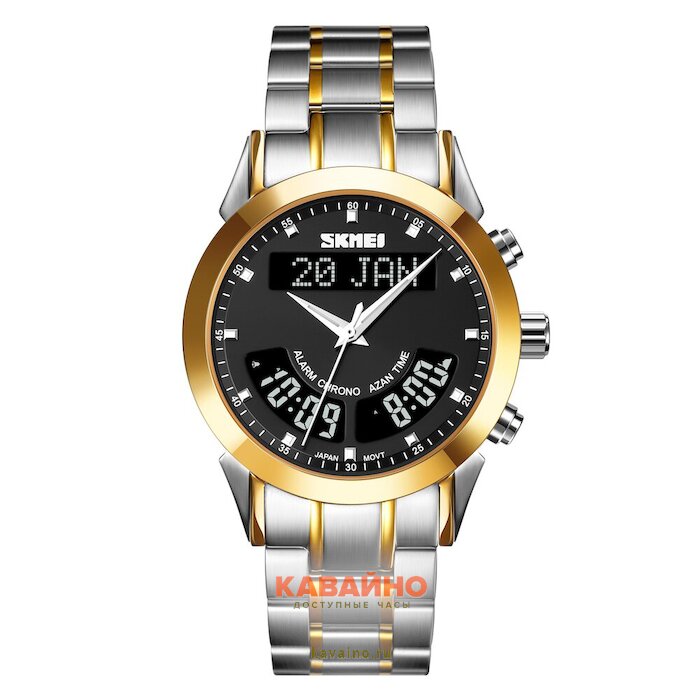 Skmei Q036SGDBK silver/gold/black-steel (фото 2)