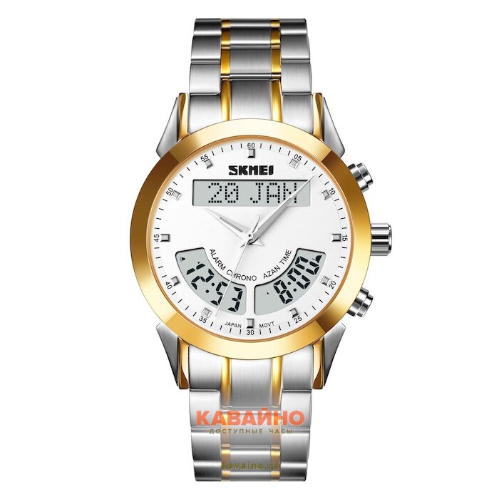 Skmei Q036SGDWT silver/gold/white-steel (фото 2)