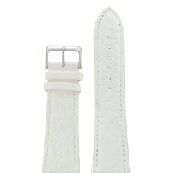 Nagata 24 мм бел croco с серебряной застёжкой