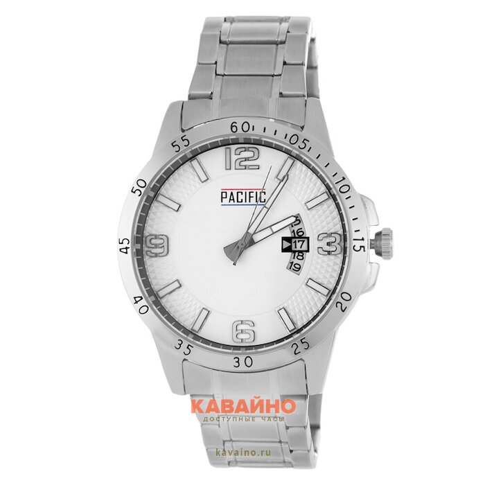 Pacific X0071-1 корп-хром циф-бел браслет купить в часовом интернет-магазине