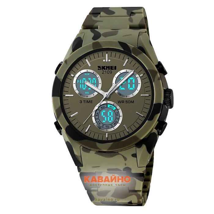 Skmei 2109CMGN army green camouflage (фото 2)