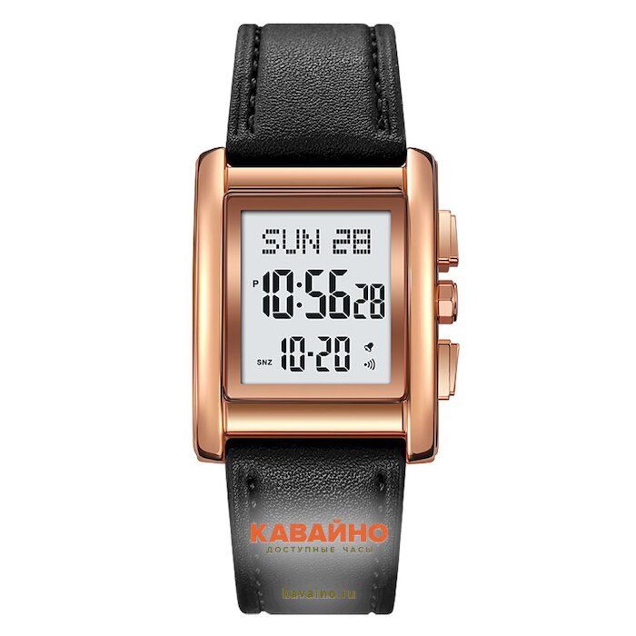 Skmei 2228LRGBK rose gold/ black-leather (фото 2)