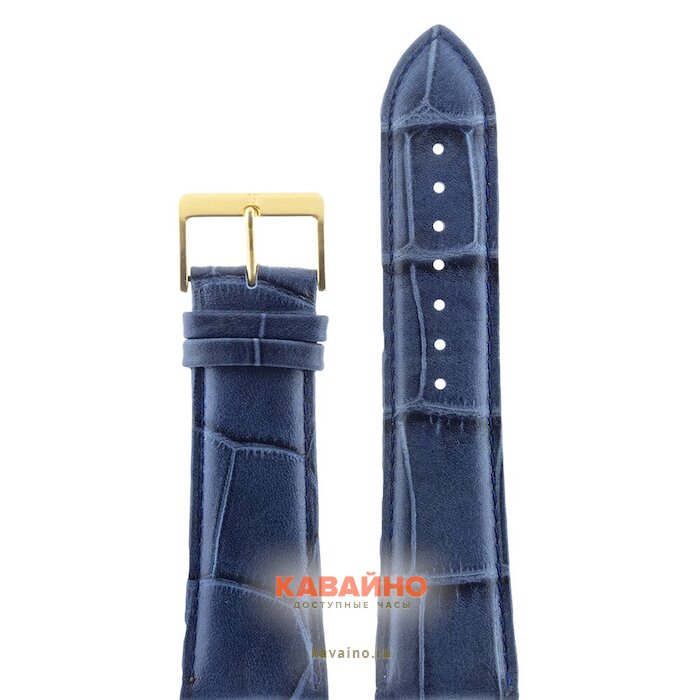 Nagata 26 мм син croco с золотой застёжкой купить в часовом интернет-магазине