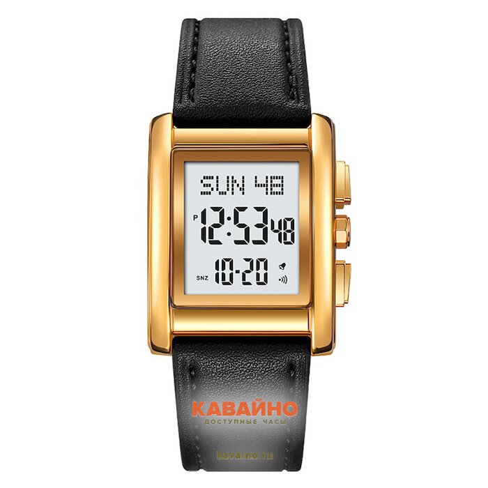 Skmei 2228LGDBK gold/ black-leather (фото 2)