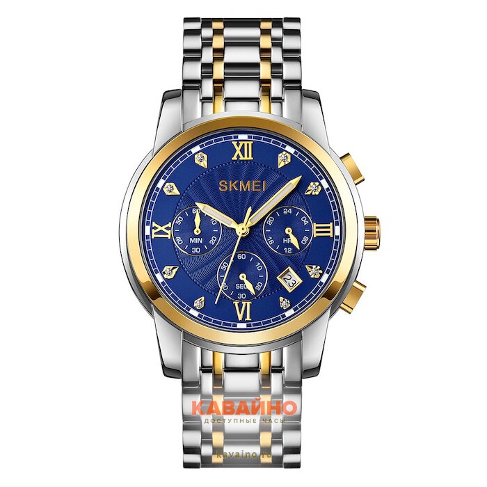 Skmei 1904TGDBU silver/gold-blue купить в часовом интернет-магазине