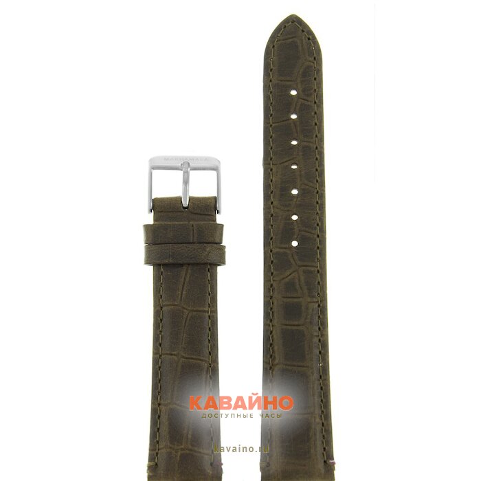 MAKNAMARA 18 мм корич крокодил сер заст MP-18051 купить в часовом интернет-магазине