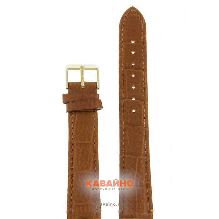 MAKNAMARA 18 мм св.корич крокодил зол заст MP-18042 купить в часовом интернет-магазине