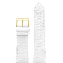 Nagata 26 мм белый croco с золотой застежкой
