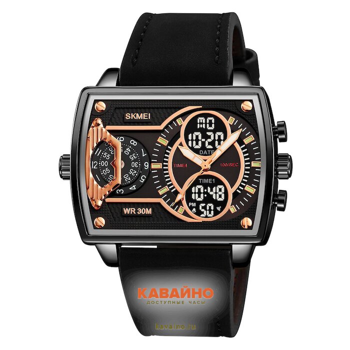 Skmei 2229LBKBK black/black-leather купить в часовом интернет-магазине