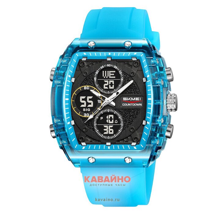 Skmei 2602BU blue-transparent купить в часовом интернет-магазине