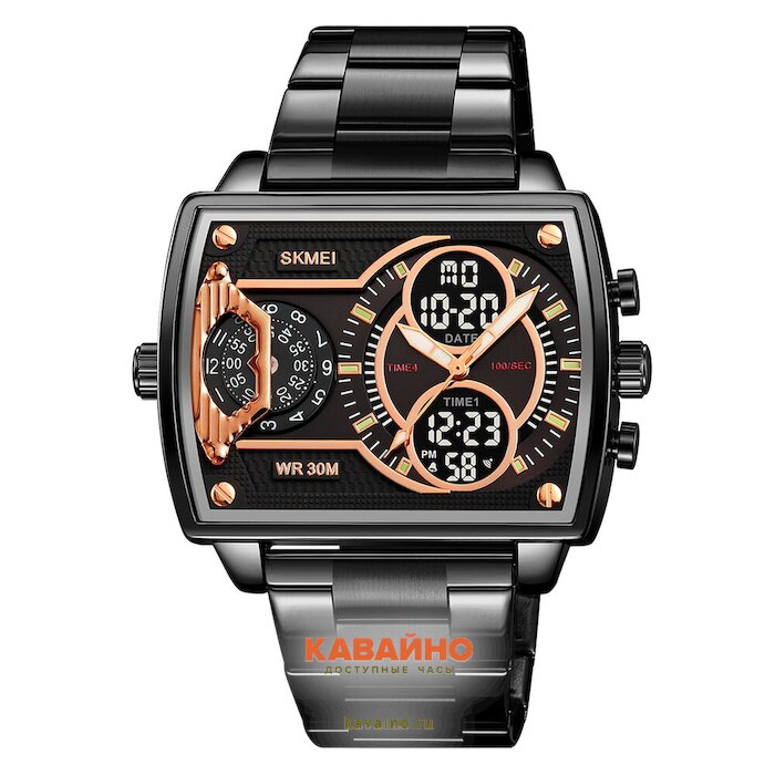 Skmei 2229SBKBK black/black-steel купить в часовом интернет-магазине