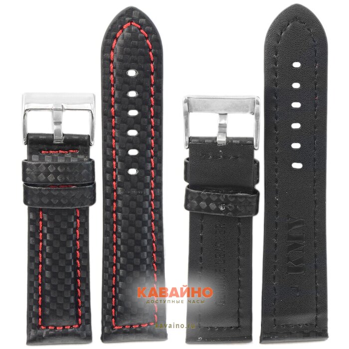 "KMV" S-374 (1.6), 24 р-р, чер с крас стр. купить в часовом интернет-магазине