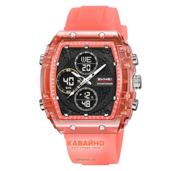 Skmei 2602RD red-transparent (фото 2)