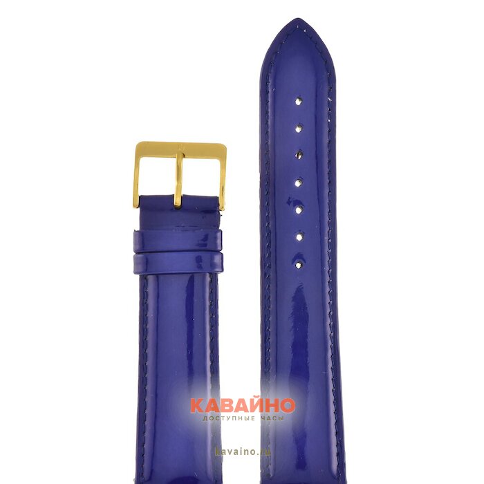 Nagata 22 мм син лак с золотой застёжкой купить в часовом интернет-магазине