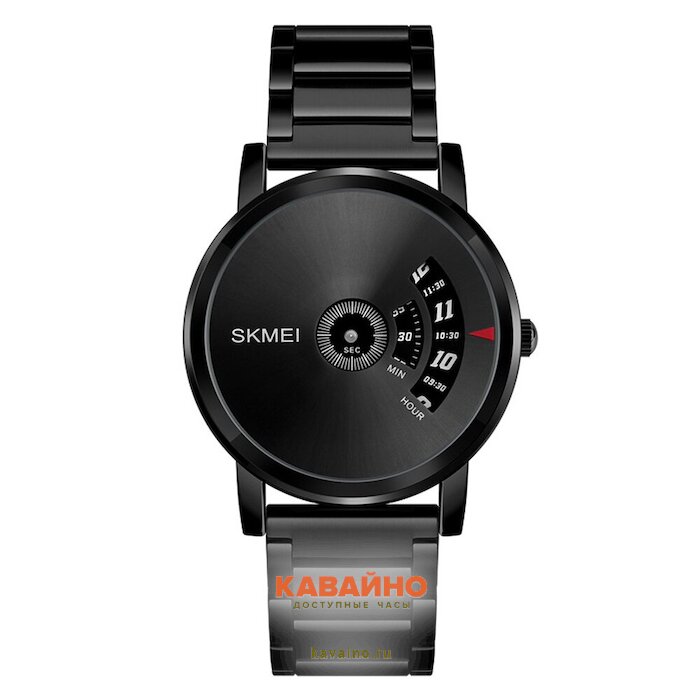 Skmei 1260SBKGU black/gun stainless steel belt (фото 2)