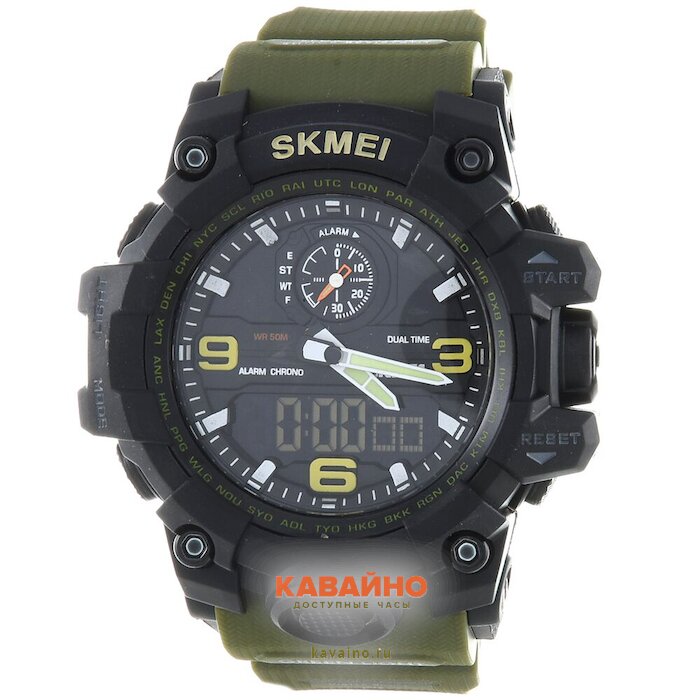 Skmei 1586AG army green купить в часовом интернет-магазине