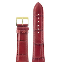 Nagata 24 мм красный croco с золотой застёжкой