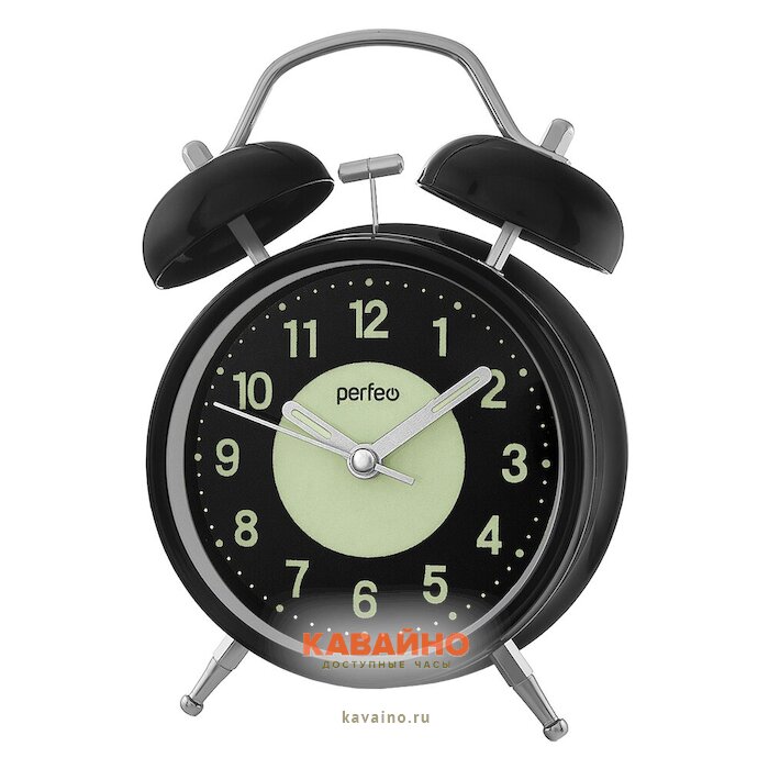 Perfeo PF-TC-024 колокольчик круг, подсветка, чёр купить в часовом интернет-магазине