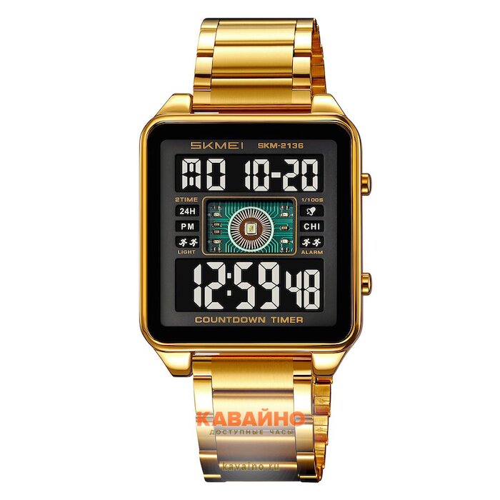 Skmei 2136GDBK gold/black купить в часовом интернет-магазине