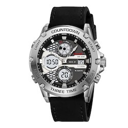 Skmei 2502LSIBK silver/black-leather