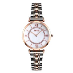 Skmei 9198TRGWTH-S rose gold/silver-white lady