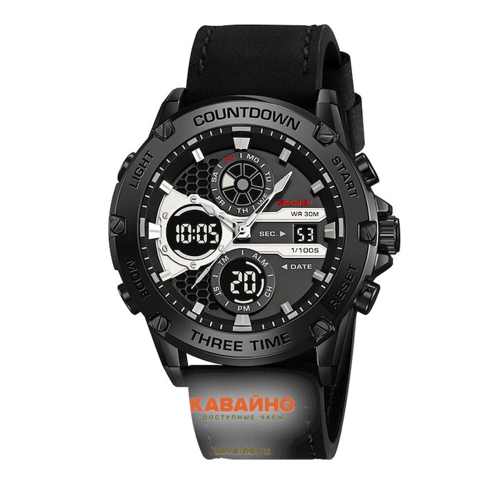 Skmei 2502LBKBK black/black-leather (фото 2)