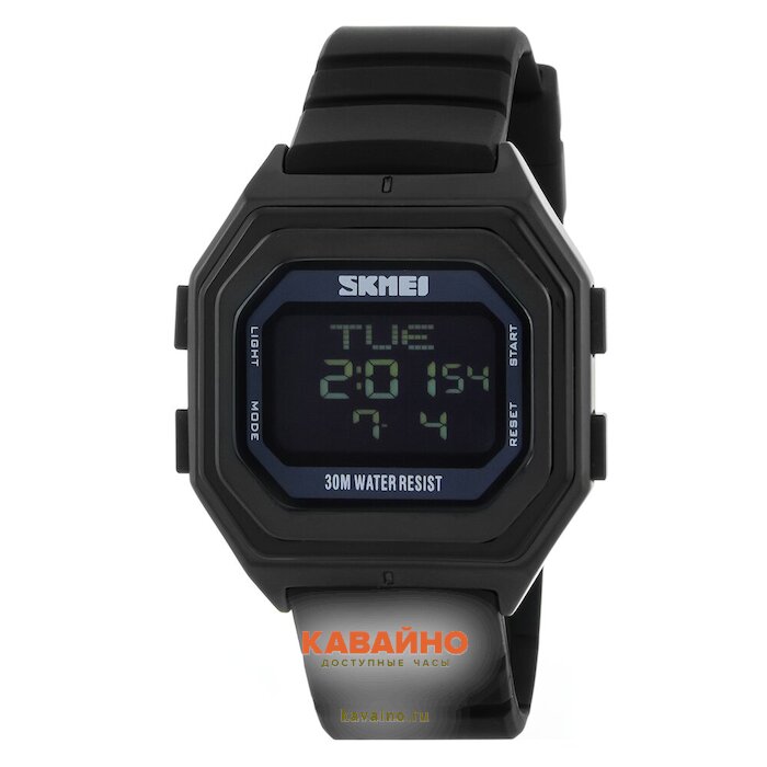 Skmei 1875PBK black silicone belt (фото 2)